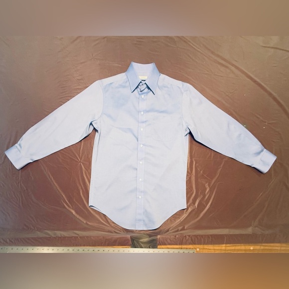 Jos. A. Bank Traditional Fit Light Blue 100% Cotton Dress Shirt Size 15.5-33 - Picture 3 of 9